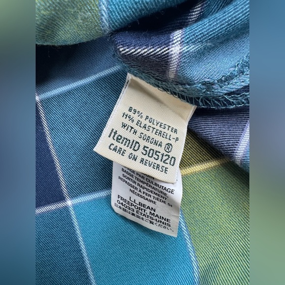 L.L. Bean Plaid Stretch Performance Camp Shirt Womens Size Small - Picture 7 of 11